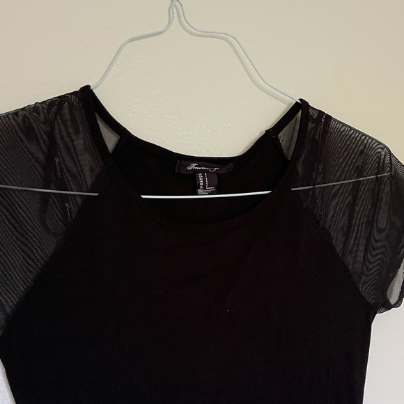 Mesh Sleeve Skater Dress - Picture 4 of 5